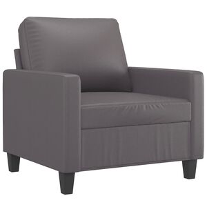 vidaXL Poltrona Grigia 60 cm in Similpelle