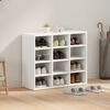 vidaXL Mobile per scarpe Bianco 77,5 x 30 x 67 cm Legno multistrato