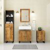 vidaXL Set Mobili da Bagno 4 pz in Legno Massello di Mango