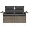 vidaXL Divano da giardino Grigio 141 x 62 x 69cm polyrattan