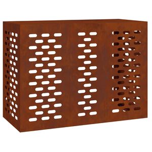 vidaXL Copertura per condizionatore d'aria Ruggine 110 x 50 x 80 cm