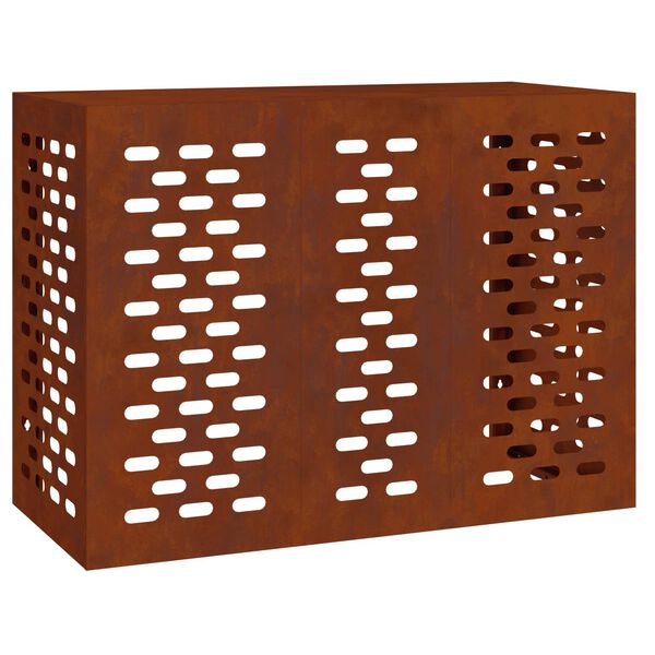 vidaXL Copertura per condizionatore d'aria Ruggine 110 x 50 x 80 cm
