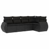 vidaXL Set Divani da Giardino 5 pz con Cuscini in Polyrattan Nero