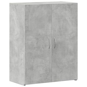 vidaXL Schedario Grigio Cemento 60x32x77,5 cm in Legno Multistrato
