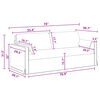 vidaXL Divano 2 pcs Grigio scuro 198 x 78 x 80 cm Tessuto
