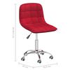 vidaXL Sedie da Pranzo Girevoli 2 pz Rosso Vino in Tessuto