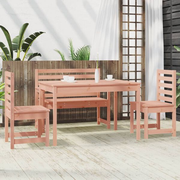 vidaXL Set da Pranzo per Giardino 4 pz in Legno Massello di Douglas