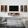 vidaXL Set di Mobili Porta TV 6 pz Rovere Fumo in Legno Multistrato