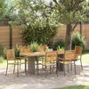 vidaXL Set da Pranzo per Giardino 7 pcs Grigio e Marrone polyrattan