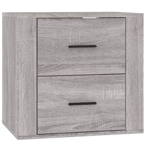 vidaXL Comodino a Muro Grigio Sonoma 50x36x47 cm
