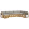 vidaXL Set di divani da esterno 8 pcs Bianco e Grigio Chiaro