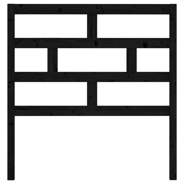 vidaXL Testiera per Letto Nera 96x4x100 cm in Legno Massello di Pino