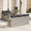 vidaXL Set Divano da Giardino con cuscino 6 pcs Grigio chiaro