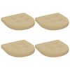 vidaXL Cuscini per Sedia in 4 Pezzi 4 pz 100% Poliestere Beige