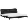 vidaXL Letto con Materasso Hvar Nero e Bianco 200x200cm in Similpelle