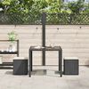 vidaXL Sgabelli Giardino con Cuscini 2 pz Nero 40x40x43 cm Polyrattan