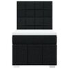 vidaXL Giroletto a Molle con Materasso Nero 90x200 cm in Tessuto