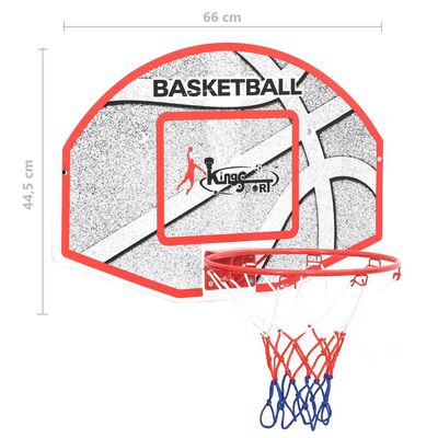 vidaXL Set Tabellone da Basket da Parete 3 pz 66x44,5 cm