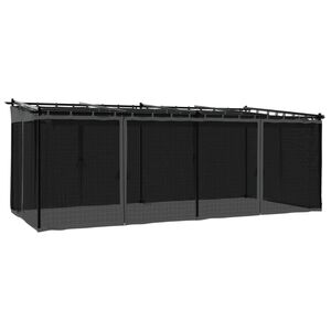 vidaXL Gazebo con Pareti in Rete Antracite 6x3 m in Acciaio