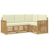 vidaXL Set divani 4 pcs Bianco e Crema 187,5 x 128,5 x 73 cm