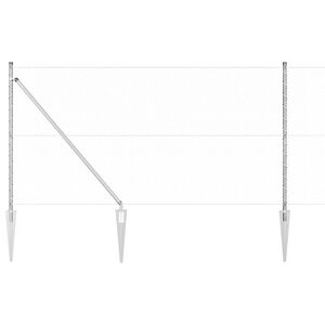 vidaXL Recinzione esagonale con palo 100 x 1,4 m Acciaio zincato Rete