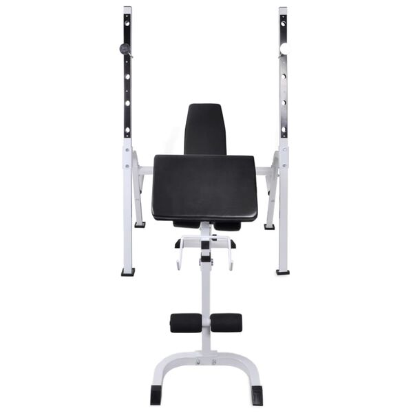 vidaXL Panca Multifunzione con Rack Bilanciere e Set Manubri 120 kg