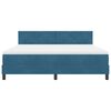 vidaXL Letto a Sorgente LED con led Blu Scuro 180 x 200 cm Velluto
