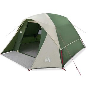 vidaXL Tenda da Campeggio a Cabina per 4 Persone Verde Impermeabile