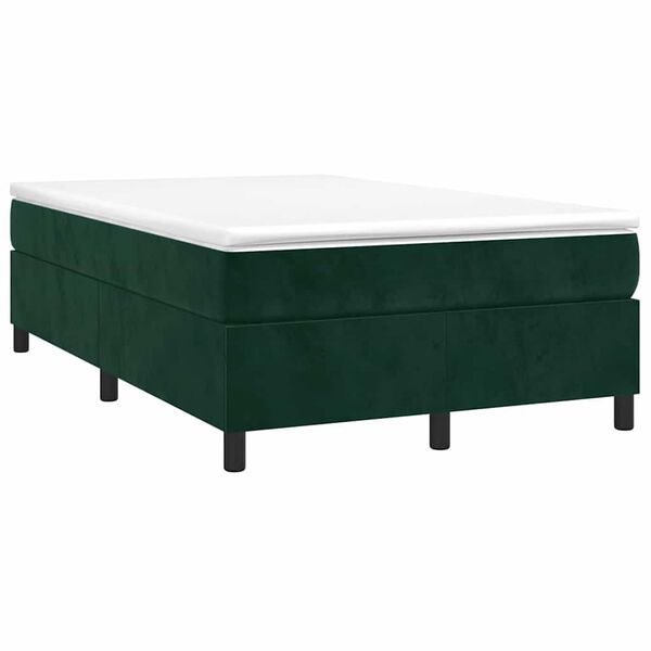 vidaXL Struttura Letto a Rete a Molle Verde Scuro 120x200 cm in Velluto