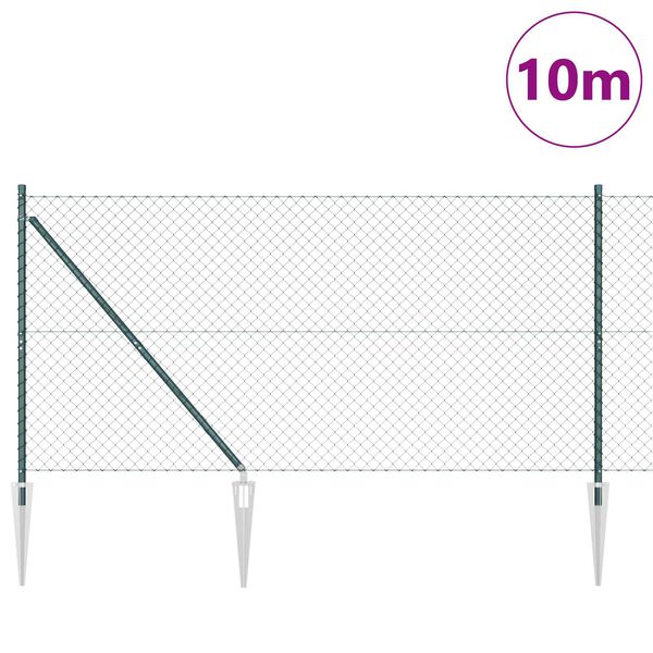 vidaXL Palo della recinzione Verde 10 x 1,4 m (rete 40 x 40 mm)