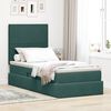 vidaXL Letto con contenitore e materasso Verde Scuro 100 x 200 cm