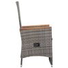 vidaXL Sedie da Giardino Reclinabili 2 pz e Cuscini Polyrattan Grigio
