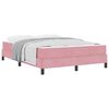 vidaXL Letto a molle con materasso Rosa 160 x 220 cm Tessuto