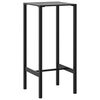 vidaXL Tavolo da Bar Nero 50x50x110 cm in Acciaio Verniciato a Polvere