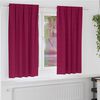 vidaXL Tende Blackout con Anelli 2 pcs Rosso Vino 175 x 140 cm
