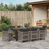 vidaXL Set da Pranzo per Giardino 9 pcs Grigio
