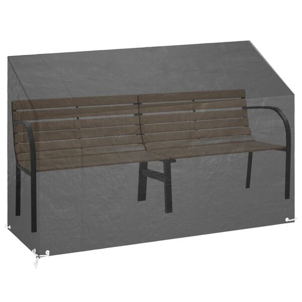 vidaXL Copri Panca da Giardino 8 Occhielli 190x70x70/88 cm Polietilene