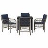 vidaXL Set da Pranzo per Giardino 5 pcs Grigio e Nero Rattan
