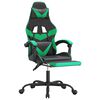 vidaXL Sedia da Gaming Girevole con Poggiapiedi Nero Verde Similpelle