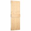 vidaXL Porta Scorrevole con Set Hardware 70x210 cm Legno Massello Pino