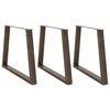 vidaXL Gambe per tavolo da pranzo forma V 3 pz naturale 90x(72-73,3)cm