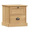 vidaXL Comodino VIGO 42x35x42 cm in Legno Massello di Pino