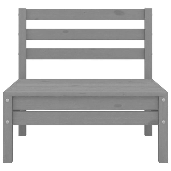 vidaXL Set Divani da Giardino 13 pz Grigio in Legno Massello di Pino