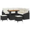 vidaXL Set Divano da Giardino 8 pz Nero polyrattan