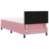 vidaXL Letto a molle con materasso Rosa 90 x 190 cm Velluto