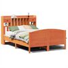 vidaXL Letto Libreria senza Materasso Marrone Cera 160x200 cm in Pino
