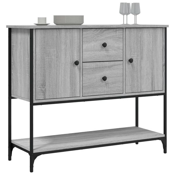 vidaXL Credenza Grigio Sonoma 100x36x85 cm in Legno Multistrato