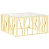 vidaXL Tavolino da Salotto Oro 80x80x40 cm in Acciaio Inox e Vetro