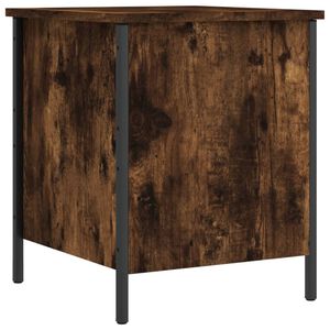 vidaXL Panca Portaoggetti Rovere Fumo 40x42,5x50 cm Legno Multistrato