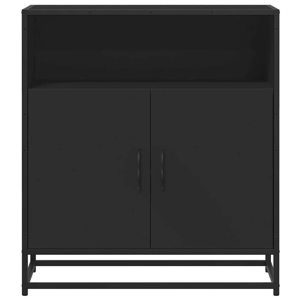 vidaXL Credenza Rovere Nera 68x35x76 cm in Legno Multistrato